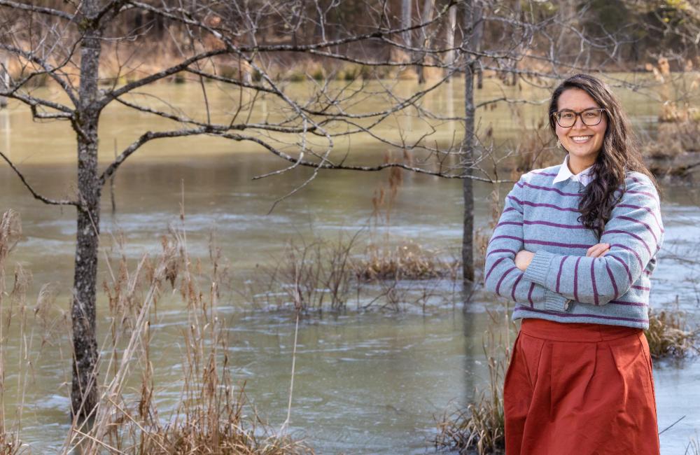 ORNL biogeochemist Teri O’Meara is focused on improving how coastal systems are represented in global climate models, enabling better predictions about the future of these critical ecosystems. Credit: Carlos Jones/ORNL, U.S. Dept. of Energy