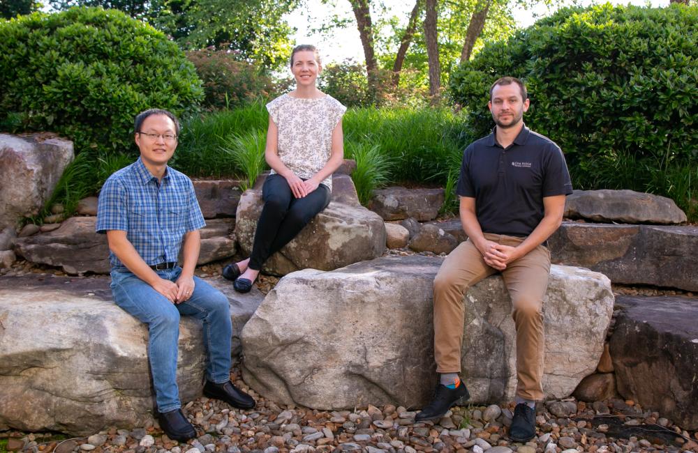 ORNL's Guannan Zhang, Elizabeth Herndon and Trey Gebhart have been selected to receive Department of Energy Early Career Research awards. Credit: ORNL, U.S. Dept. of Energy