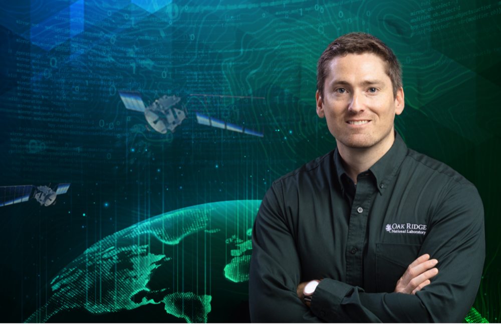 Matt McCarthy uses images collected from the sky to interpret changes to the coastlines and oceans for national security research. Credit: Carlos Jones and Rachel Green/ORNL, U.S. Dept. of Energy