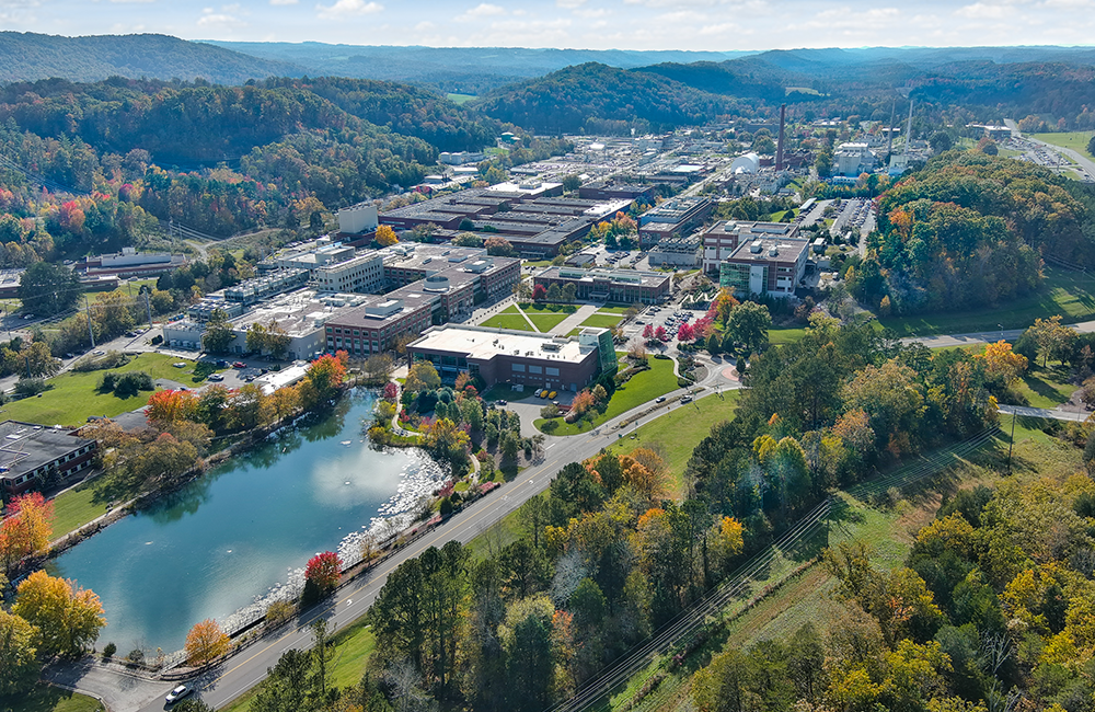 An aerial view of the ORNL campus. Credit: Butch Newton/ORNL, U.S. Dept. of Energy
