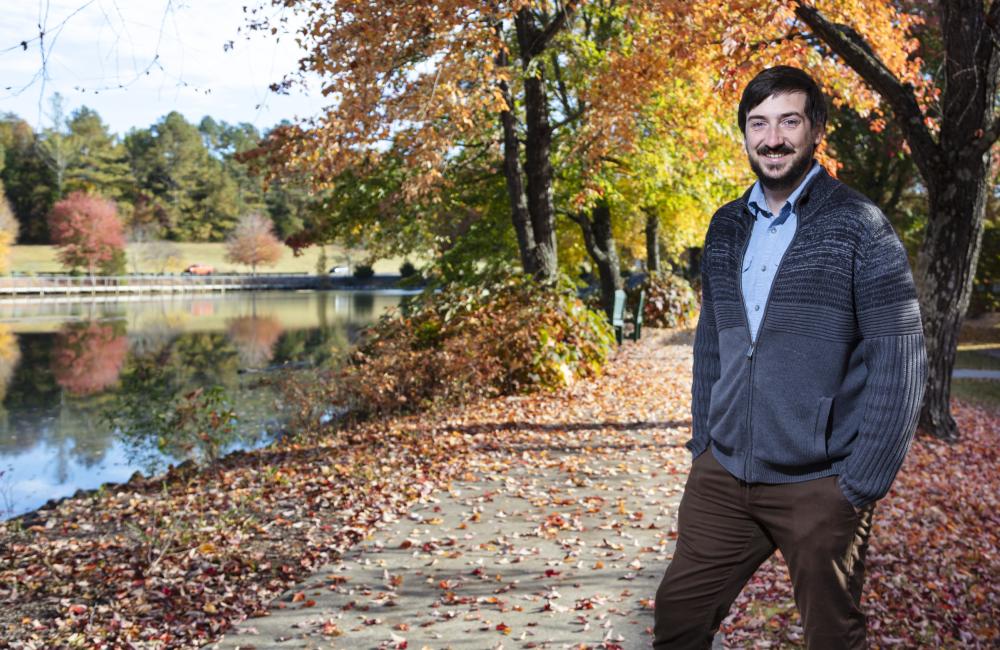 Matthew Craig’s research at ORNL is focused on how carbon cycles in and out of soils, a process that can have tremendous impact on the Earth’s climate. Credit: Carlos Jones/ORNL, U.S. Dept. of Energy