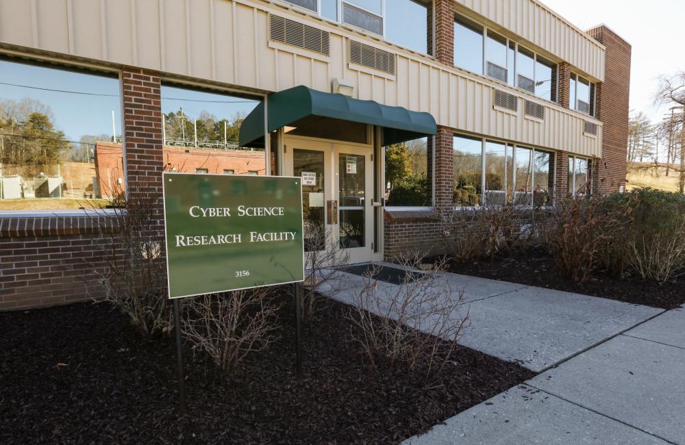 Outside of the Cyber Science Research Facility at Oak Ridge National Laboratory