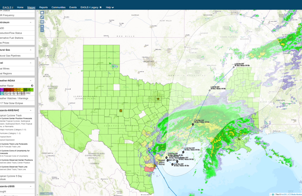 Screenshot of the EAGLE-I platform