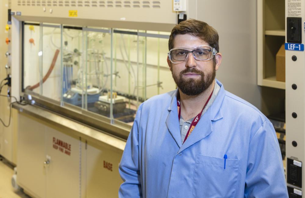 Jeff Foster, Distinguished Staff Fellow at Oak Ridge National Laboratory, is looking for ways to control polymer sequencing for a variety of uses. Credit: Carlos Jones/ORNL, U.S. Dept. of Energy