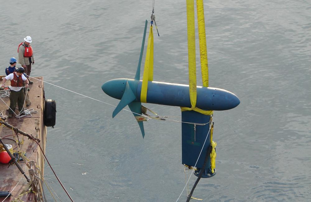 Turbine installation. Credit: Verdant Power