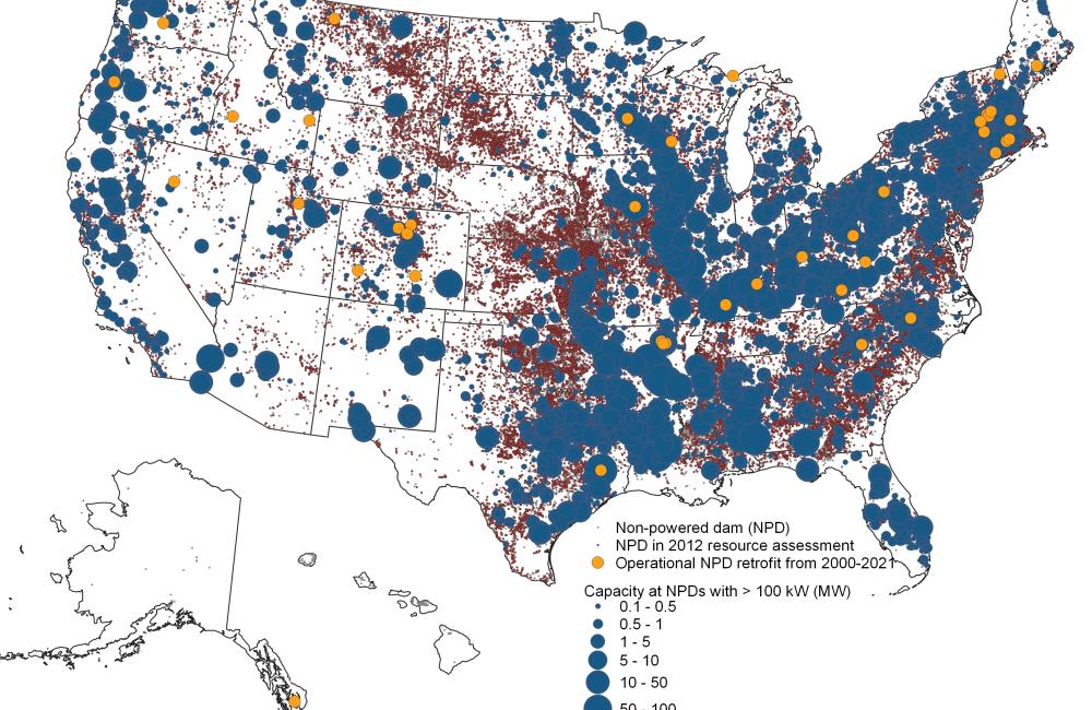 Plotting non-powered dams across the U.S.