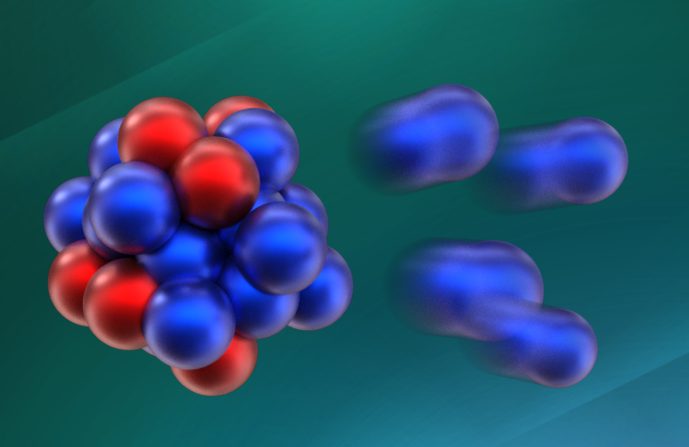 Illustration of isotope oxygen 28