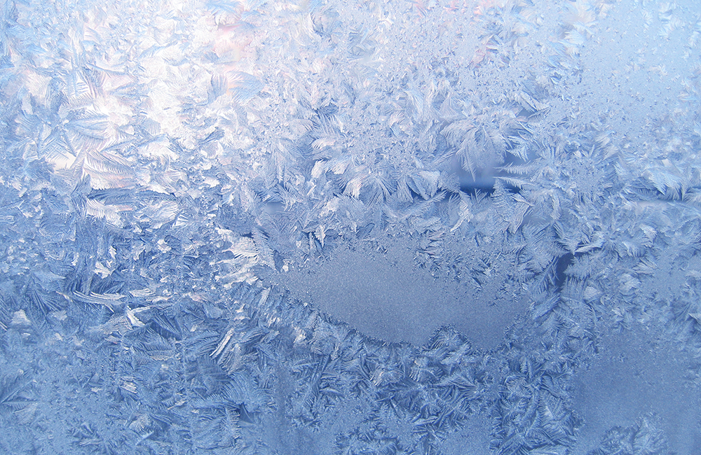 Frost on glass