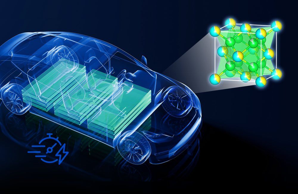 Researchers have shown how an all-solid lithium-based electrolyte material can be used to develop fast charging, long-range batteries for electric vehicles that are also safer than conventional designs. Credit: ORNL, U.S. Dept. of Energy