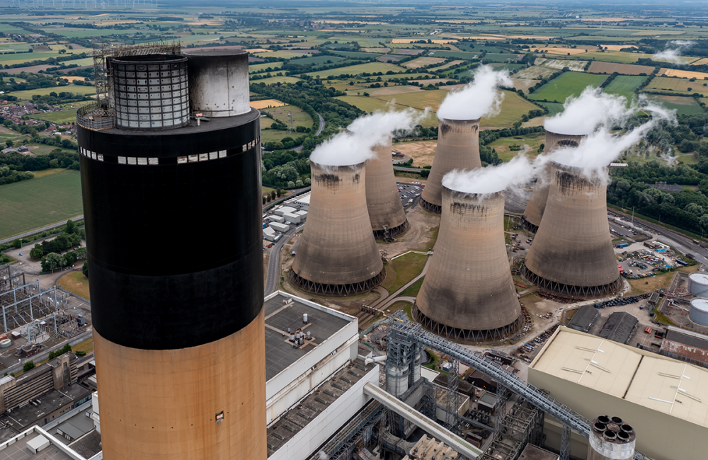 Power station towers