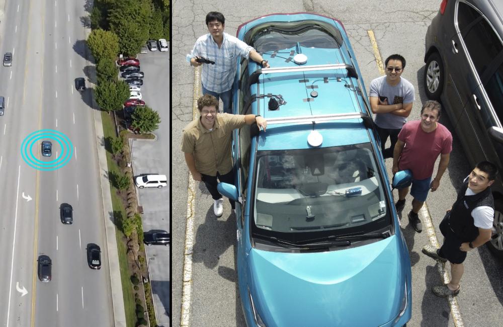 Oak Ridge National Laboratory researchers took a connected and automated vehicle out of the virtual proving ground and onto a public road to determine energy savings when it is operated under predictive control strategies. Credit: ORNL, U.S. Dept. of Energy