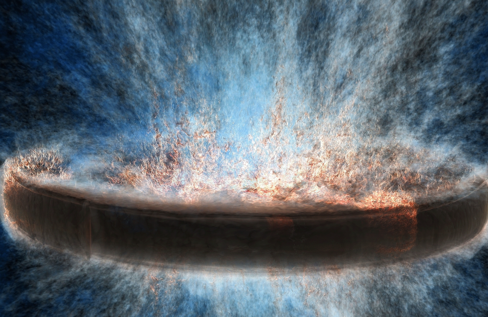 Visualization of galactic winds