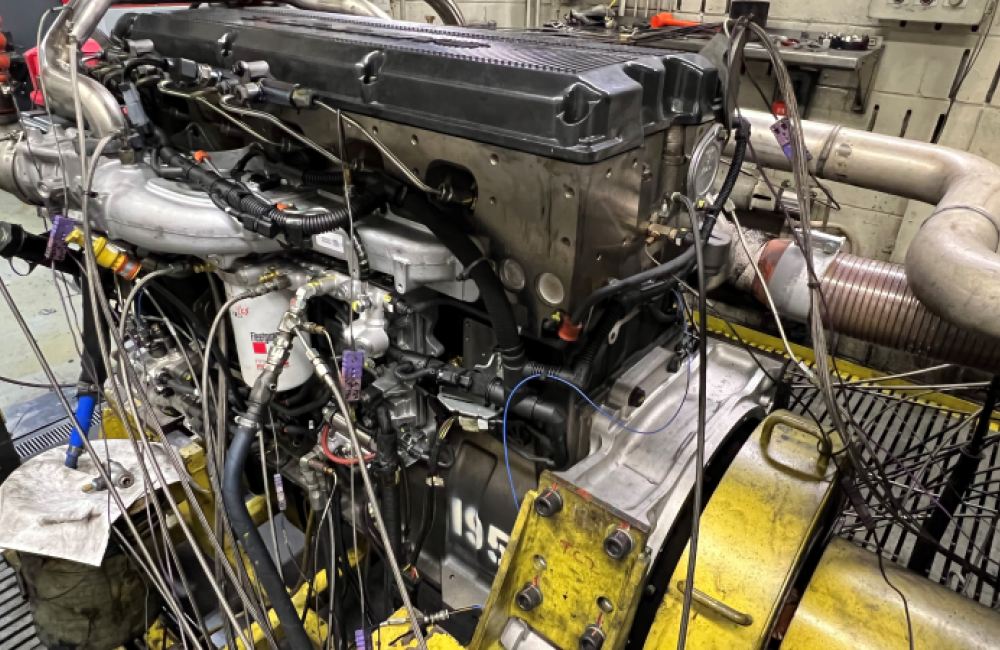 ORNL researchers worked with Cummins to test 3Cr-XHTS steel in a  500-hour extreme engine test at Cummins’ facilities. Credit: Cummins