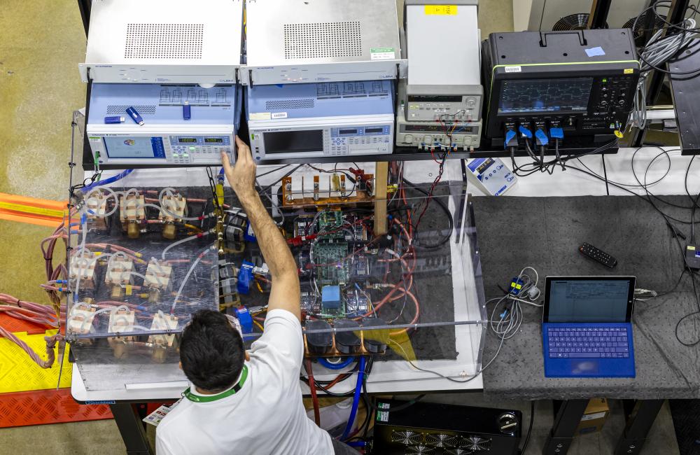 Researchers working at GRID-C.