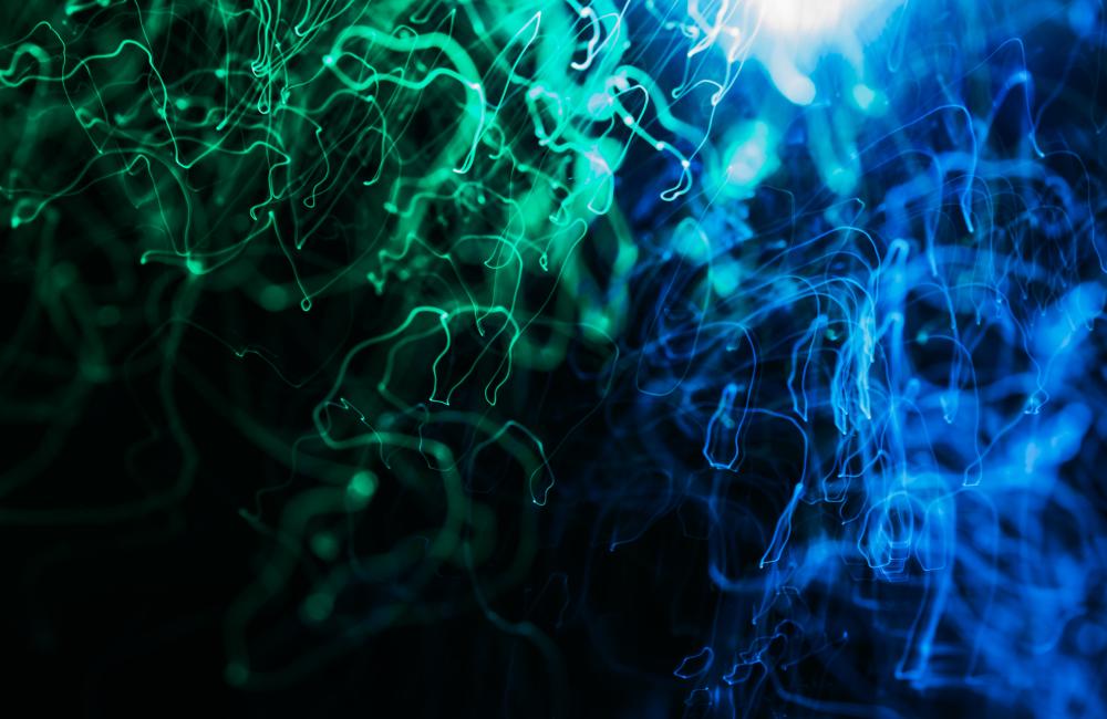 Abstract green and blue