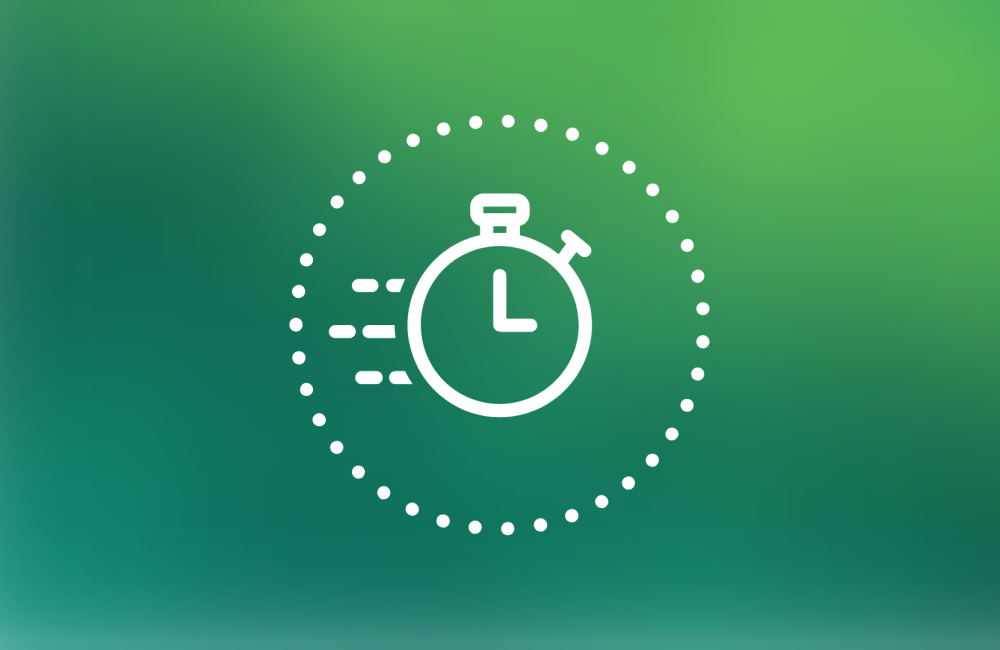 a dotted circle with a clock inside