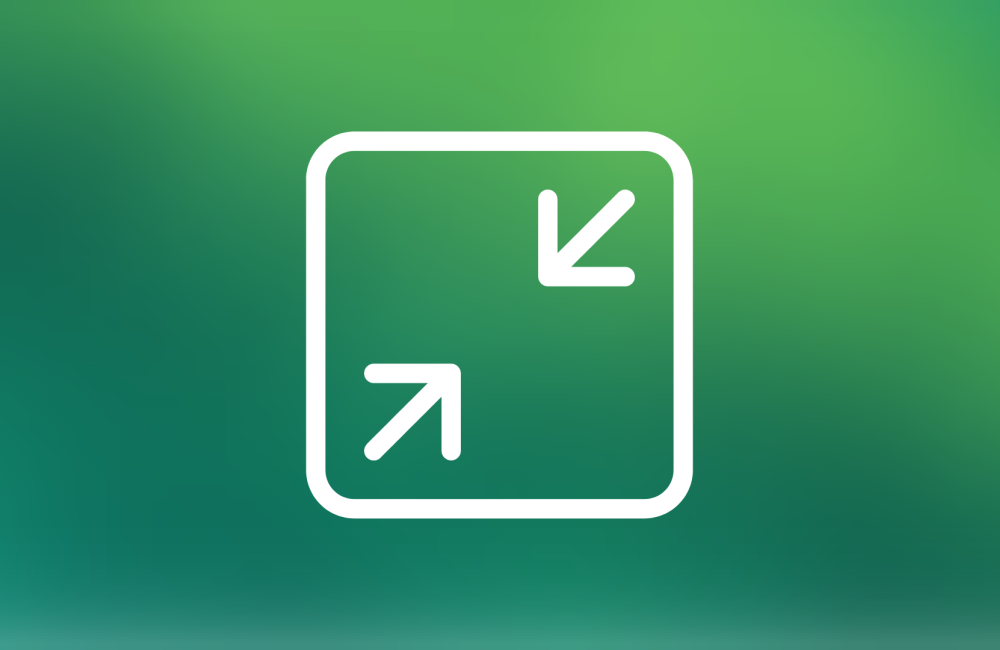 square with two arrows pointing inwards