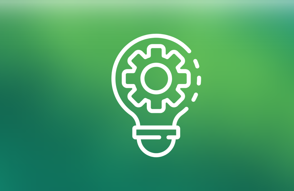 light bulb with a gear inside