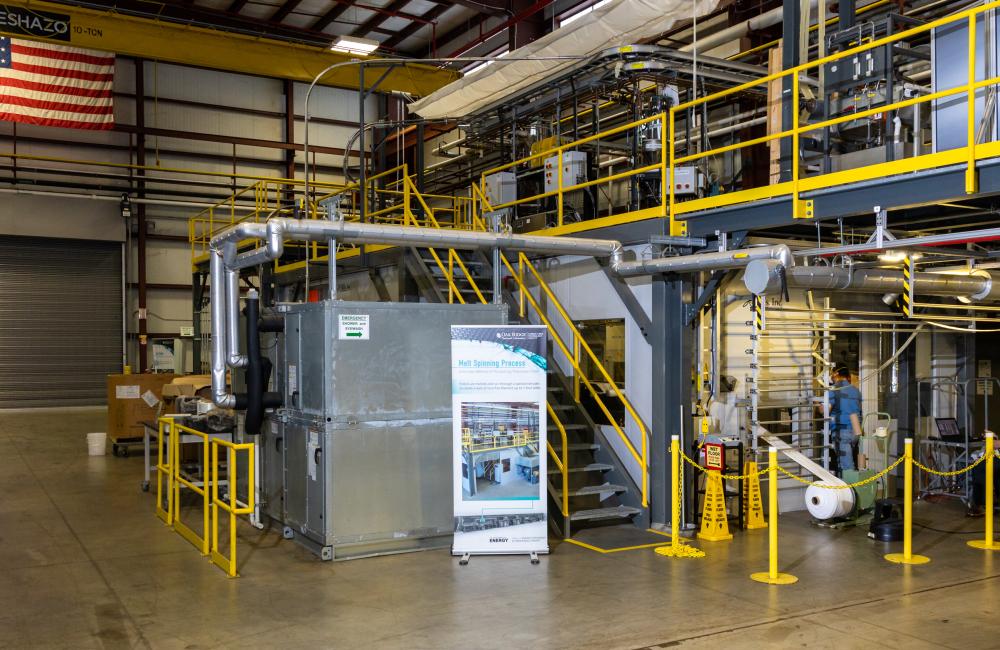 Equipment and machinery inside the Carbon Fiber Technology Facility