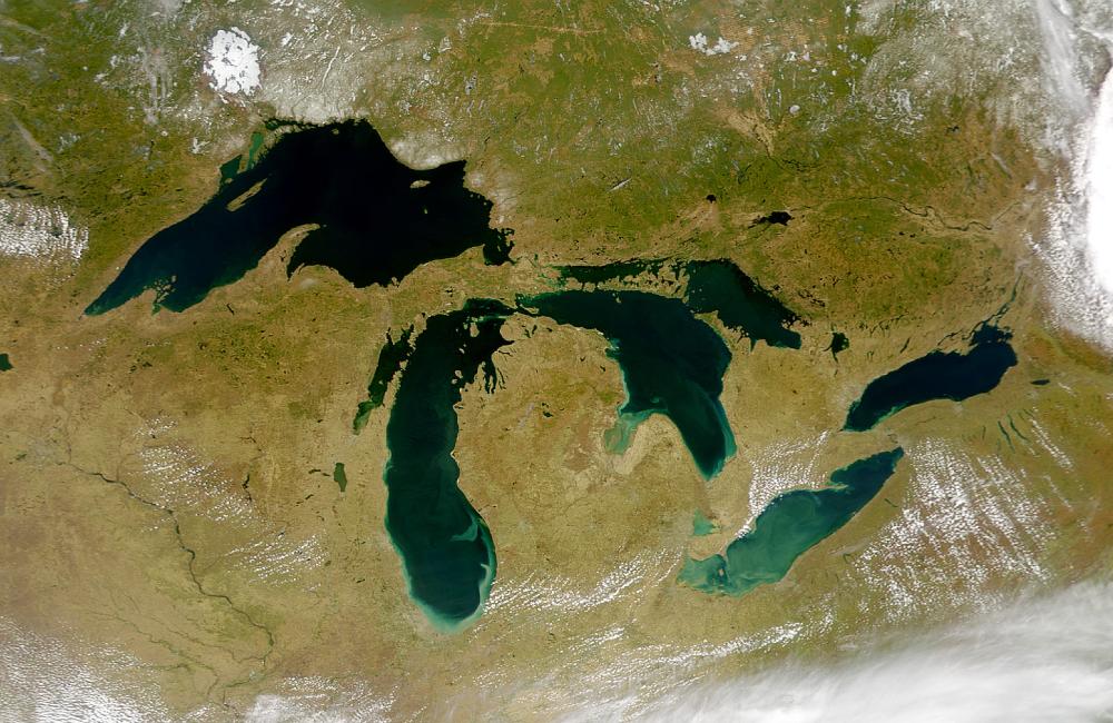great lakes from space