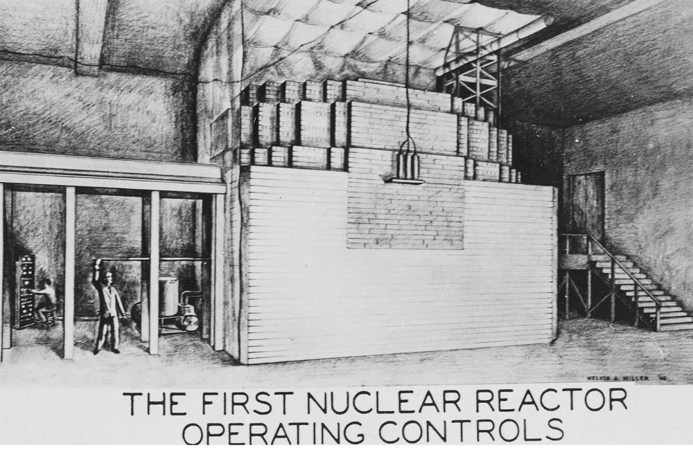 Fermi's CP-1 reactor at the University of Chicago.
