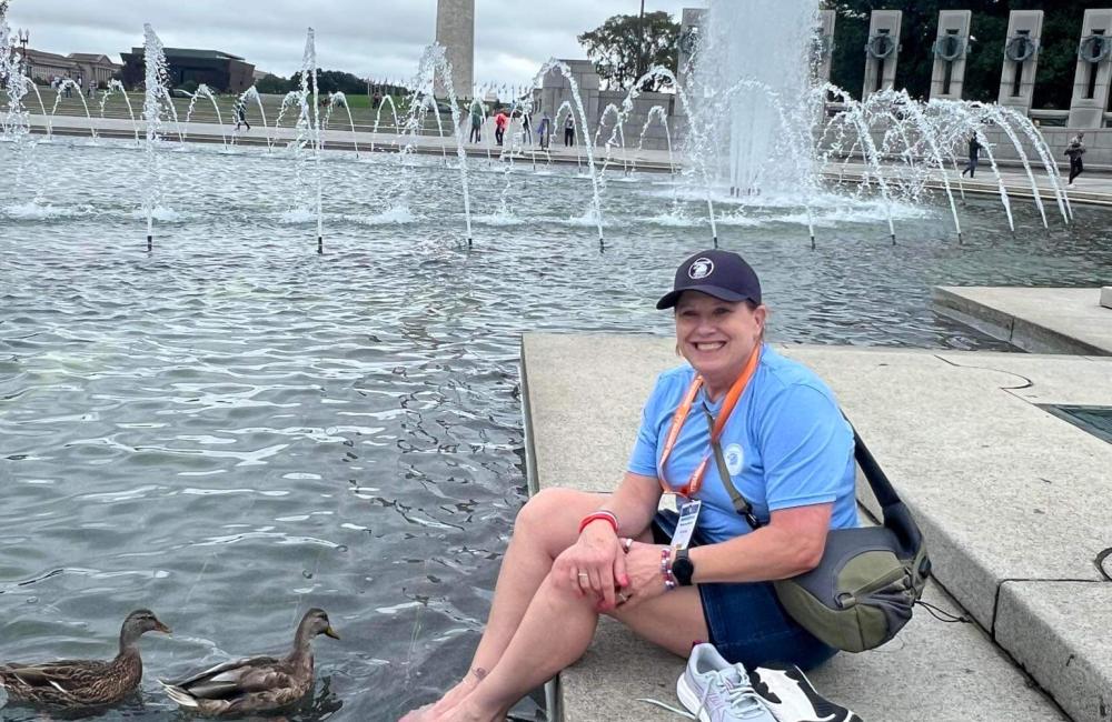 MIssy at WWII memorial