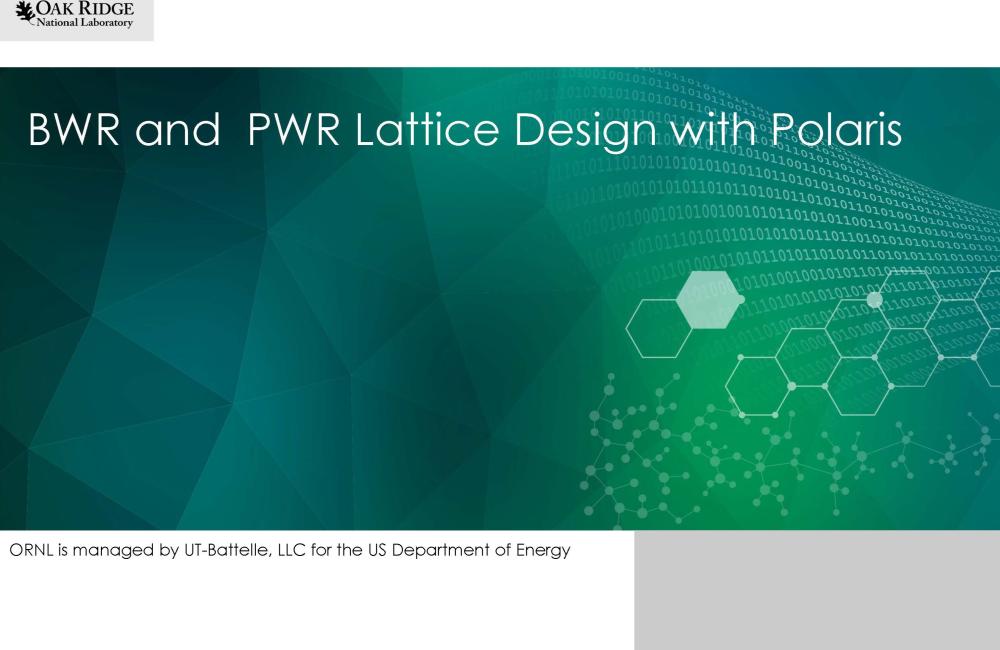 BWR and PWR Lattice Design with Polaris