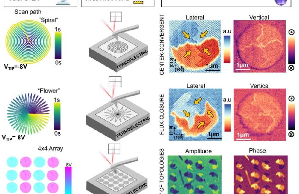 Generating tunable and stable topological ferroelectric structures with smart design tip trajectories