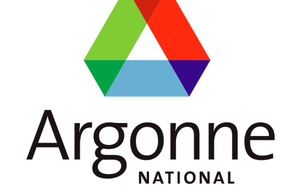 Argonne logo showing a triangle with overlappine green, red and blue sides. 