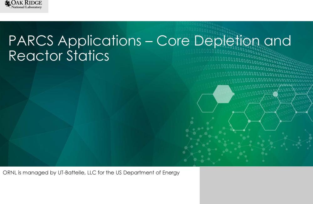 PARCS Application - Core Depletion and Reactor Statistics