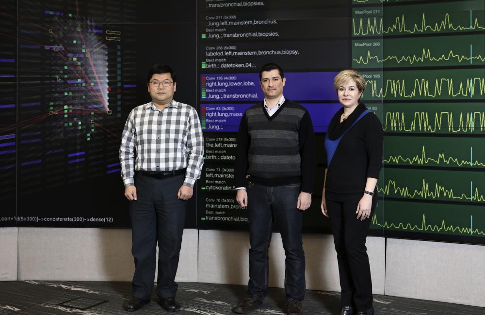 ORNL’s Hong-Jun Yoon, Mohammed Alawad and Gina Tourassi have developed a novel method for more efficiently training large numbers of networks capable of solving complex science problems.