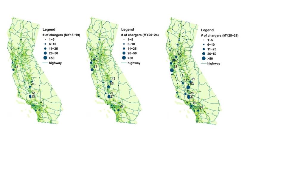 California charging EV station map