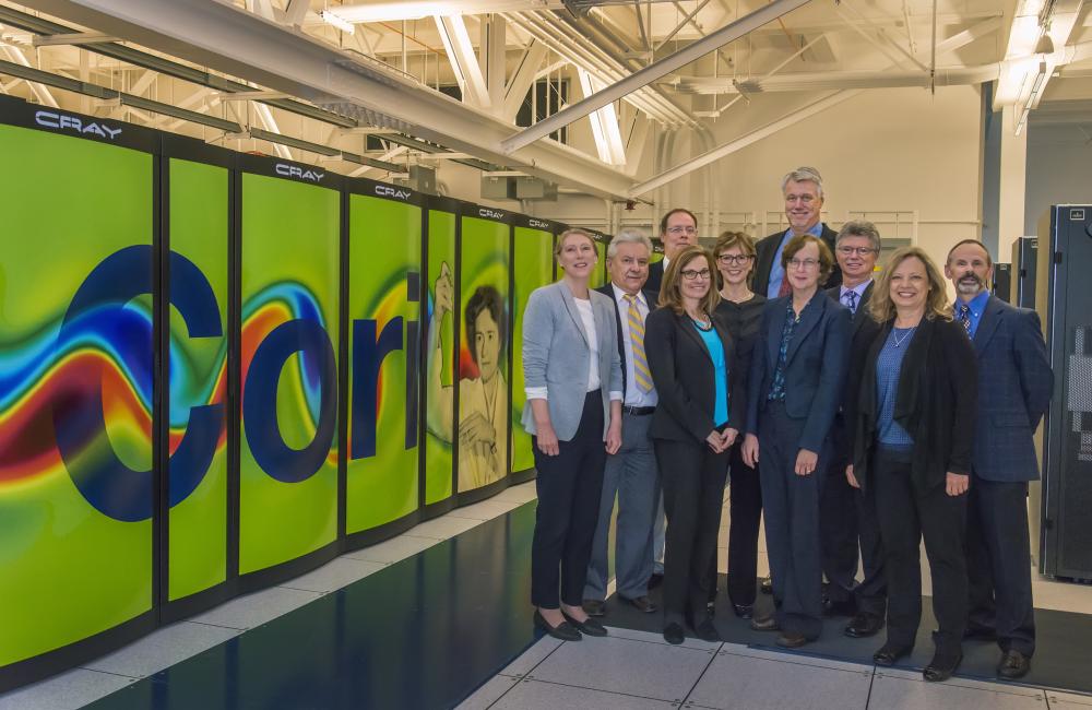 New HPC4Mfg projects pair manufacturers with resources at Oak Ridge, Lawrence Berkeley and Lawrence Livermore national laboratories. From left to right are Robin Miles, LLNL; Horst Simon, LBNL; Peter Nugent, LBNL; Trish Damkroger, LLNL; Dona Crawford, LLN