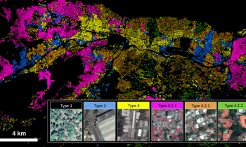 A color-coded map of socioeconomic neighborhood types