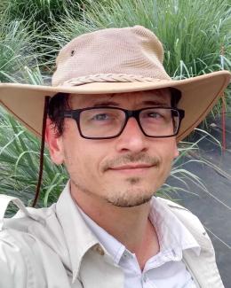 Image of me at a Switchgrass fieldsite.
