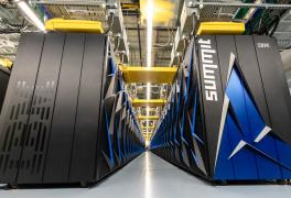 Two end caps of Summit supercomputer