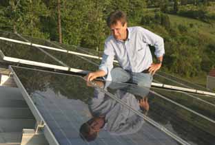 Photovoltaic solar collectors like this one atop a near-zero energy Habit for Humanity home in East Tennessee will be featured at the first Southeast Solar Summit at Oak Ridge National Laboratory Oct. 24-25.