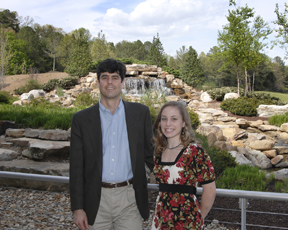 Director Thom Mason and UT-Battelle Scholarship winner Katie Sloop.