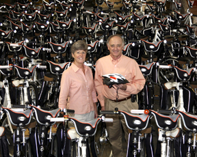 Joan Lawson, ORNL Wellness Program, and Herb Debban, Facilities and Operations Director, helped launch the new bicycling program at ORNL for fitness as well as transportation purposes.