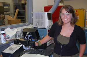 Kelley Coffman is part of a record number of summer interns at ORNL. Coffman, a Vanderbilt graduate student, is working on research related to forensic anthropology.