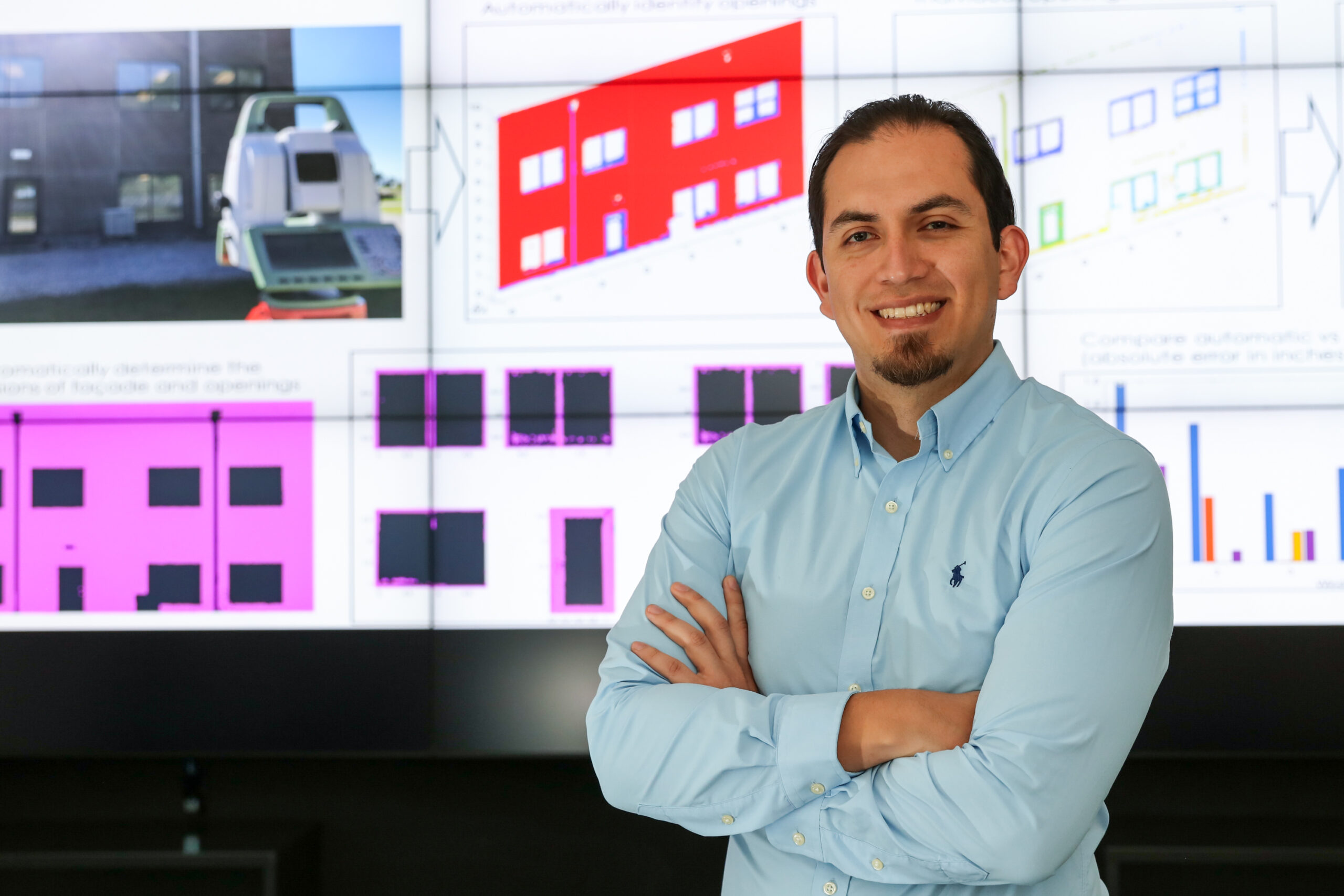Researcher Bryan Maldonado in the MAXLAB.