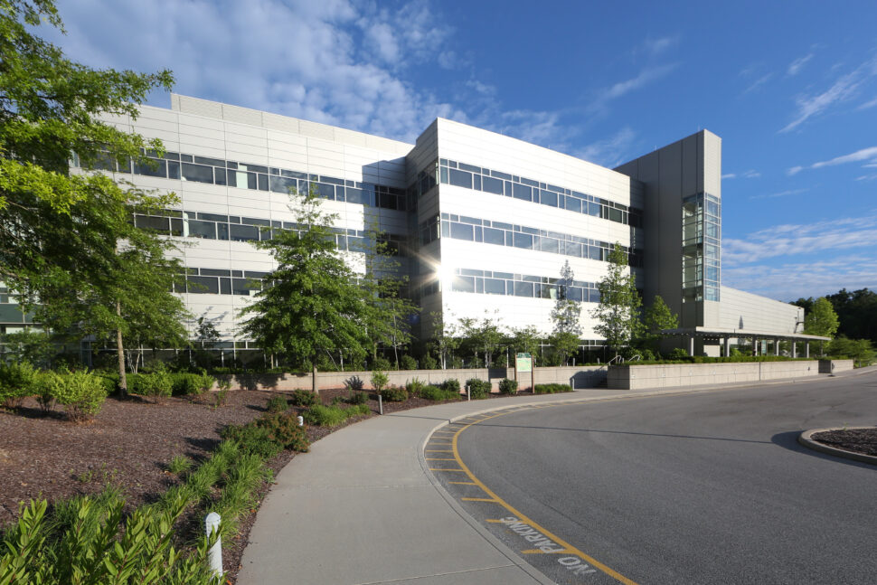 Center for Nanophase Material Sciences - exterior of CNMS, June 26, 2017. This image has been reviewed by Export Control and Classification and is approved for public release, February 20, 2019.