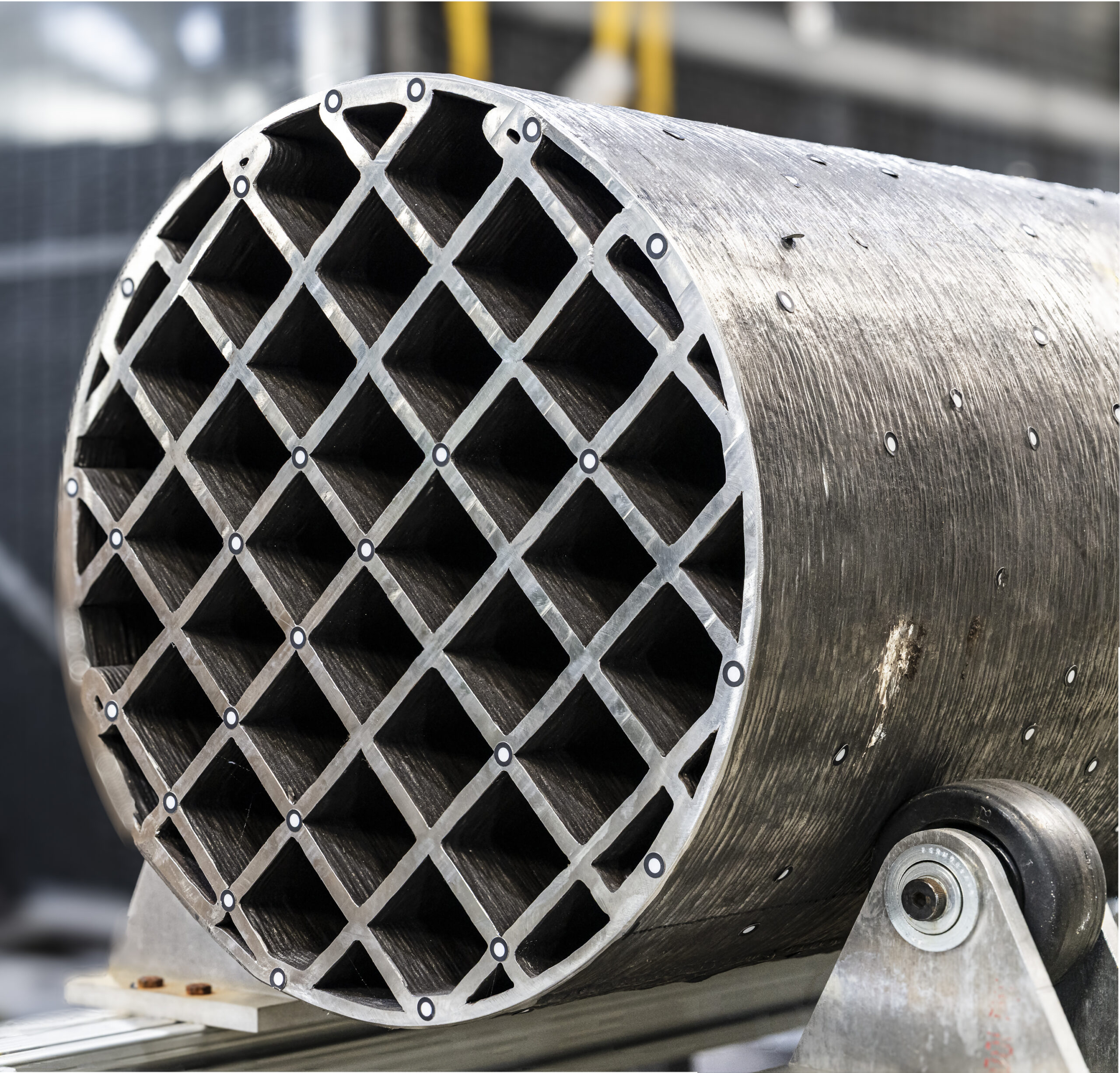 End view of a 3D-printed fuel canister. Credit: Carlos Jones/ORNL, U.S. Dept. of Energy