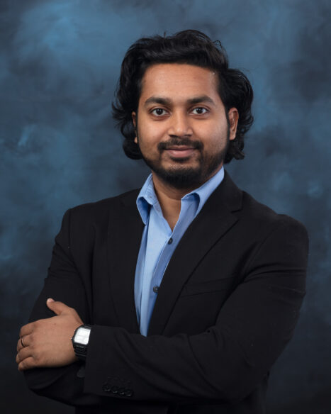 Sanjay Das, postdoctoral research associate, poses for a studio portrait at Oak Ridge National Laboratory.