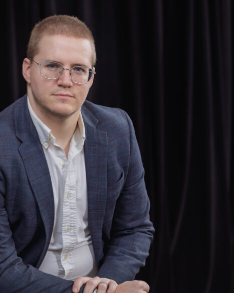 Studio portrait of Spencer (Braden) Gellerup at Oak Ridge National Laboratory.