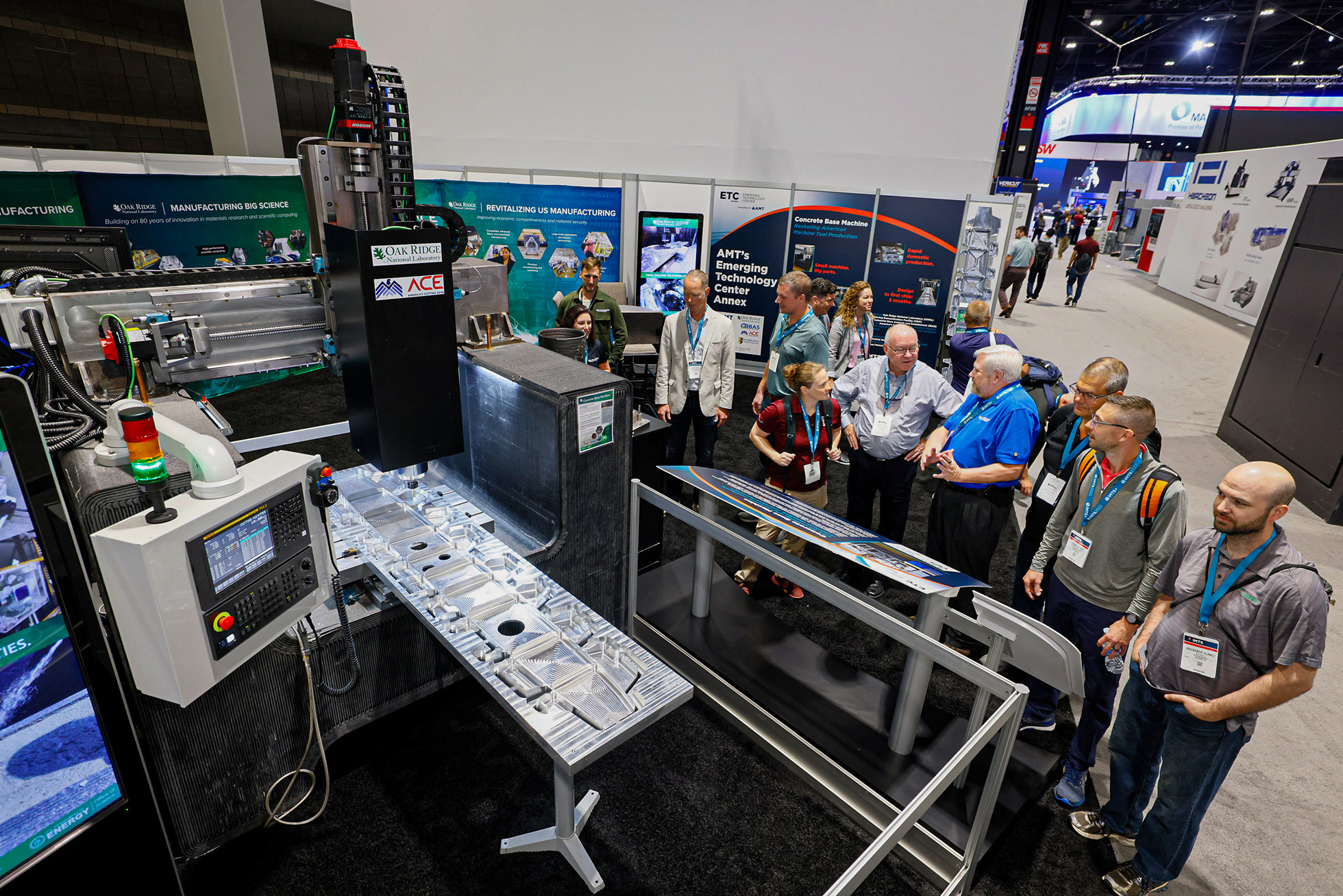 Thousands of visitors at IMTS in 2022 interacted with ORNL staff to learn about the project and how ORNL is revitalizing US manufacturing.