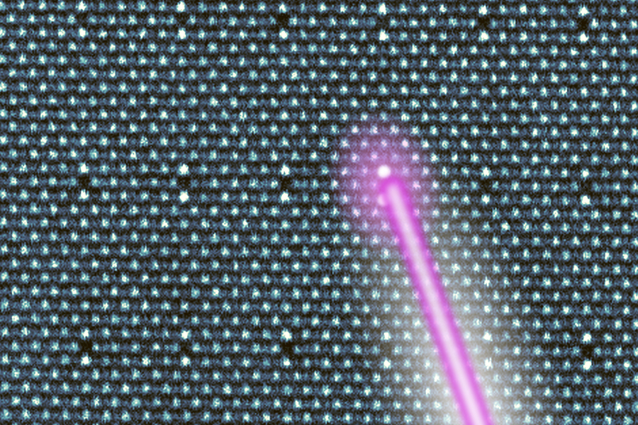 The new technique uses a sophisticated set of algorithms to direct an electron beam at a target atom with a precision of a few picometers (trillionths of a meter).