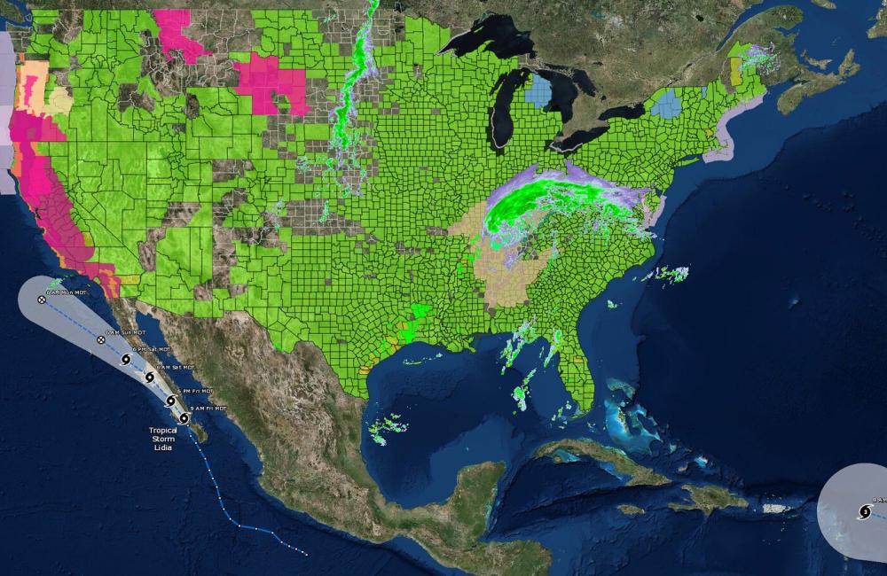 Advanced Computing Methods for Physical Sciences - US weather map