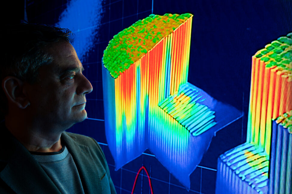 Ugur Merturyek presenting a digital rendering