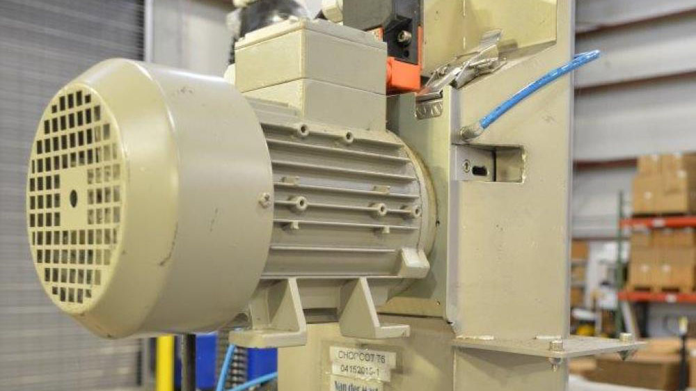 Machinery used to chop carbon fiber material.